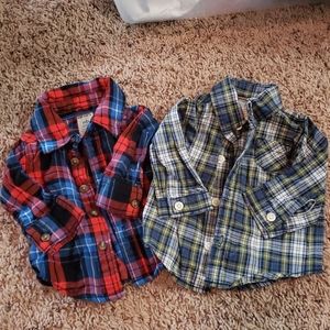 Newborn boys button down dress shirts